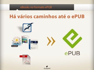 eBooks no formato ePUB


Há vários caminhos até o ePUB
 