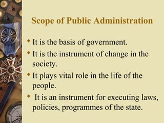 nature and scope of public administration