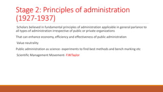Public administration and the influences of the multi disciplinary | PPTX