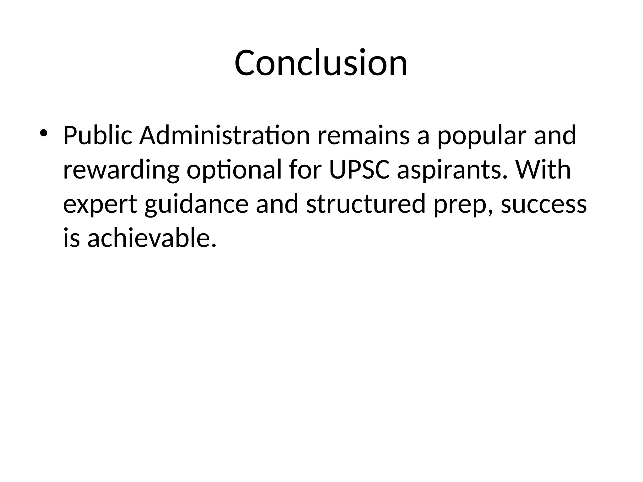 Public Administration Optional Upsc Pptx