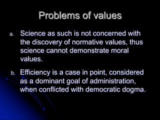 Public Administration: Three Problems | PDF