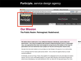 Participle, service design agency
 