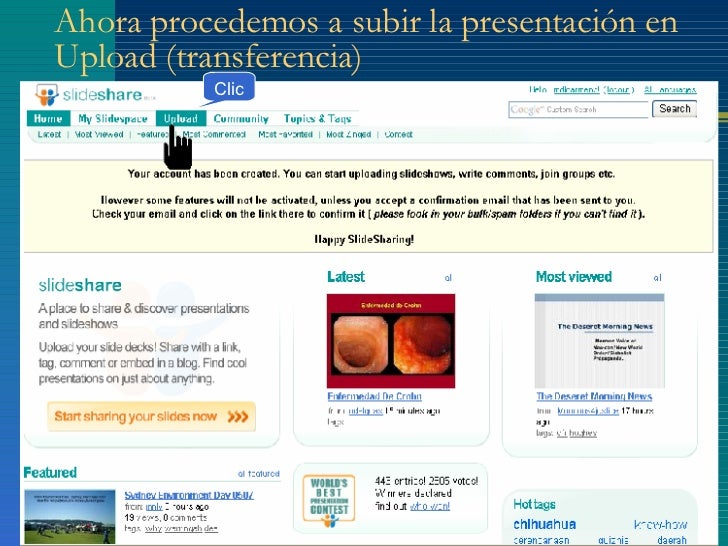 publicar una presentación de power point en slideshare