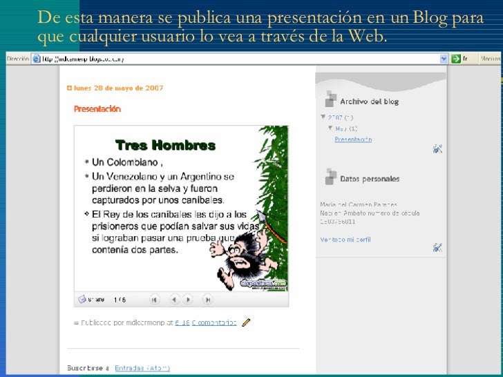 Resultado de imagen para publicando la presentacion de powerpoint