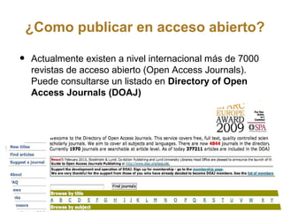 Publicar en acceso abierto