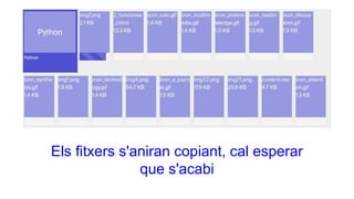 Els fitxers s'aniran copiant, cal esperar
que s'acabi
 