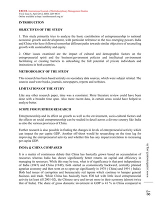 Role of entrepreneurship in national economic development | PDF