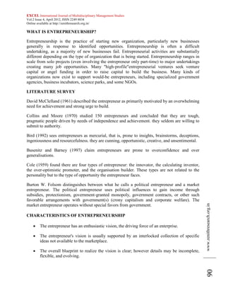 Role of entrepreneurship in national economic development | PDF