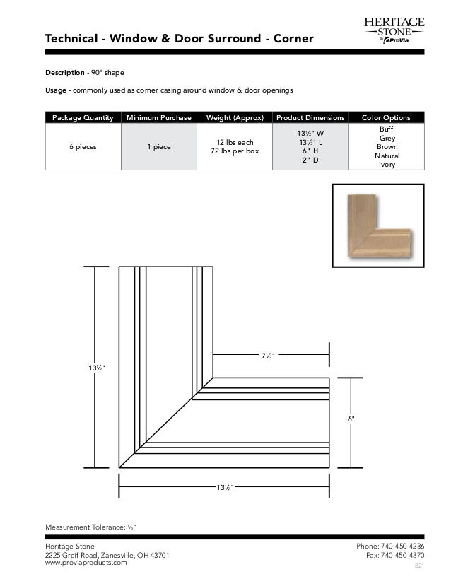 Heritage Stone Technical Data