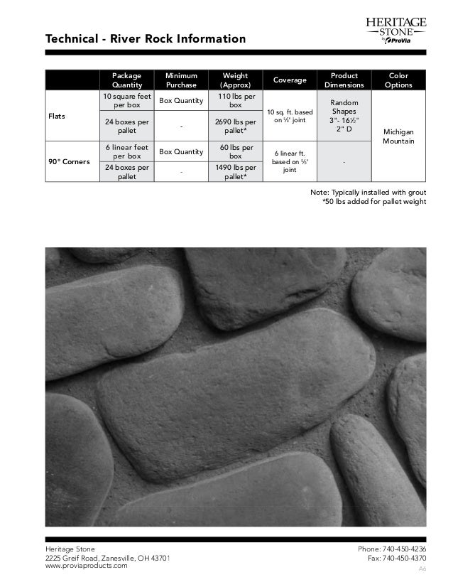 Heritage Stone Technical Data