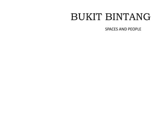 BUKIT BINTANG
SPACES AND PEOPLE
 
