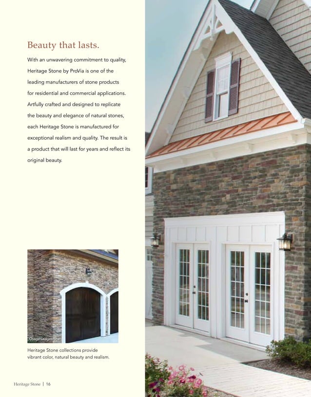 Provia Heritage Stone Catalog PDF Antiquing and Antiques Hobbies