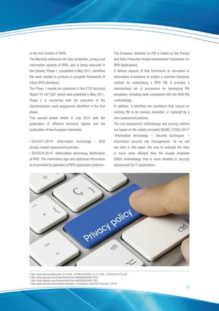 PRIVACY IMPACT ASSESSMENT (PIA) FOR RFID AND WIRELESS APPLICATIONS | PDF