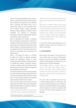 PRIVACY IMPACT ASSESSMENT (PIA) FOR RFID AND WIRELESS APPLICATIONS | PDF