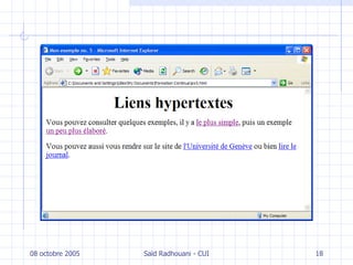 08 octobre 2005 Saïd Radhouani - CUI 
