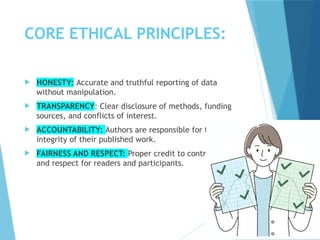 PUBLICATION ETHICS in medical field ethics committee | PPTX