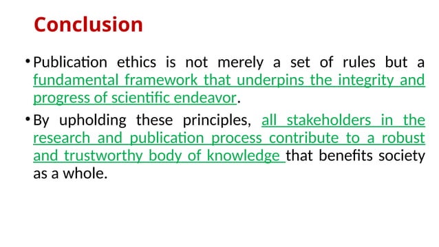 Publication Ethics Definition Introduction and Importance | PPTX