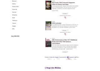 Musique
Nature
Périple 2009
Public life
Science
Shopping
Sport
Télévision
Trésors
Voyage
Web
Stats RDM-ROW
Posted in Public life, Voyage | Comments (0) | Facebook | Print |
| | |
L'Ange des Médias
J’aime 0 Tweet Share
 