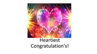Heartiest
Congratulation's!
 