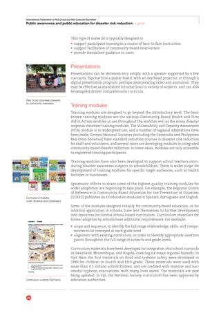 Community Risk Reduction Program Handouts Public awareness and public education for disater risk reduction | PDF