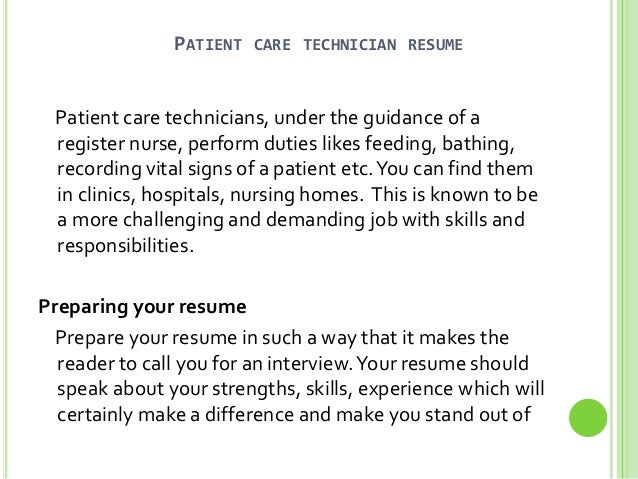 patient care technician resume patient care technician resume no experience
