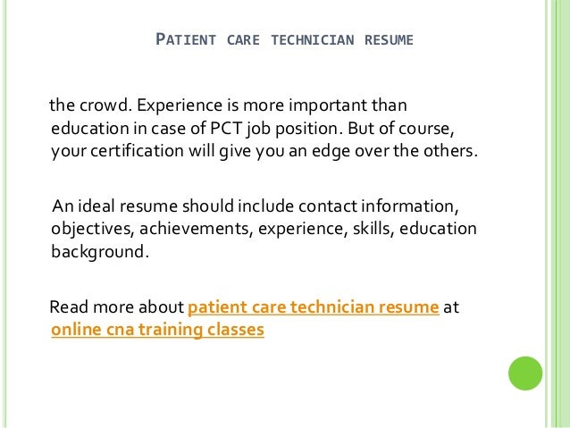 patient care technician resume sample sample resume for automotive technician