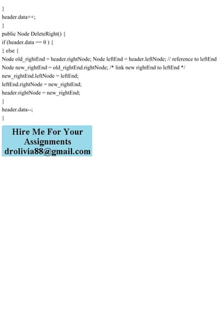 public class Deque {private class Node {public int data;public.pdf