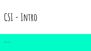 Introduction to Container Storage Interface (CSI) | PPTX