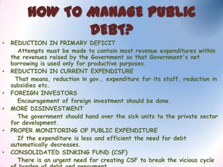 Public debt in india | PPTX