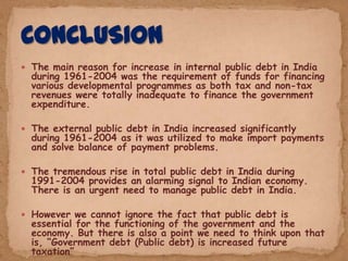 Public debt in india | PPTX