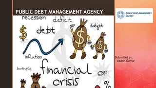 z
PUBLIC DEBT MANAGEMENT AGENCY
Submitted by:
Akesh Kumar
 