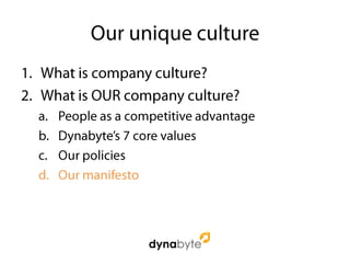 Dynabyte - Journey and Culture