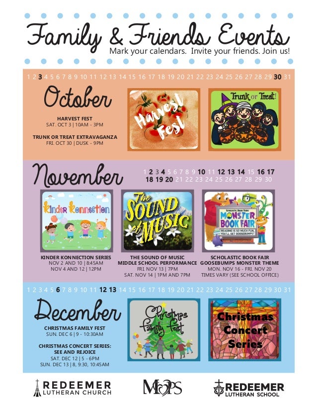 flyer calendar