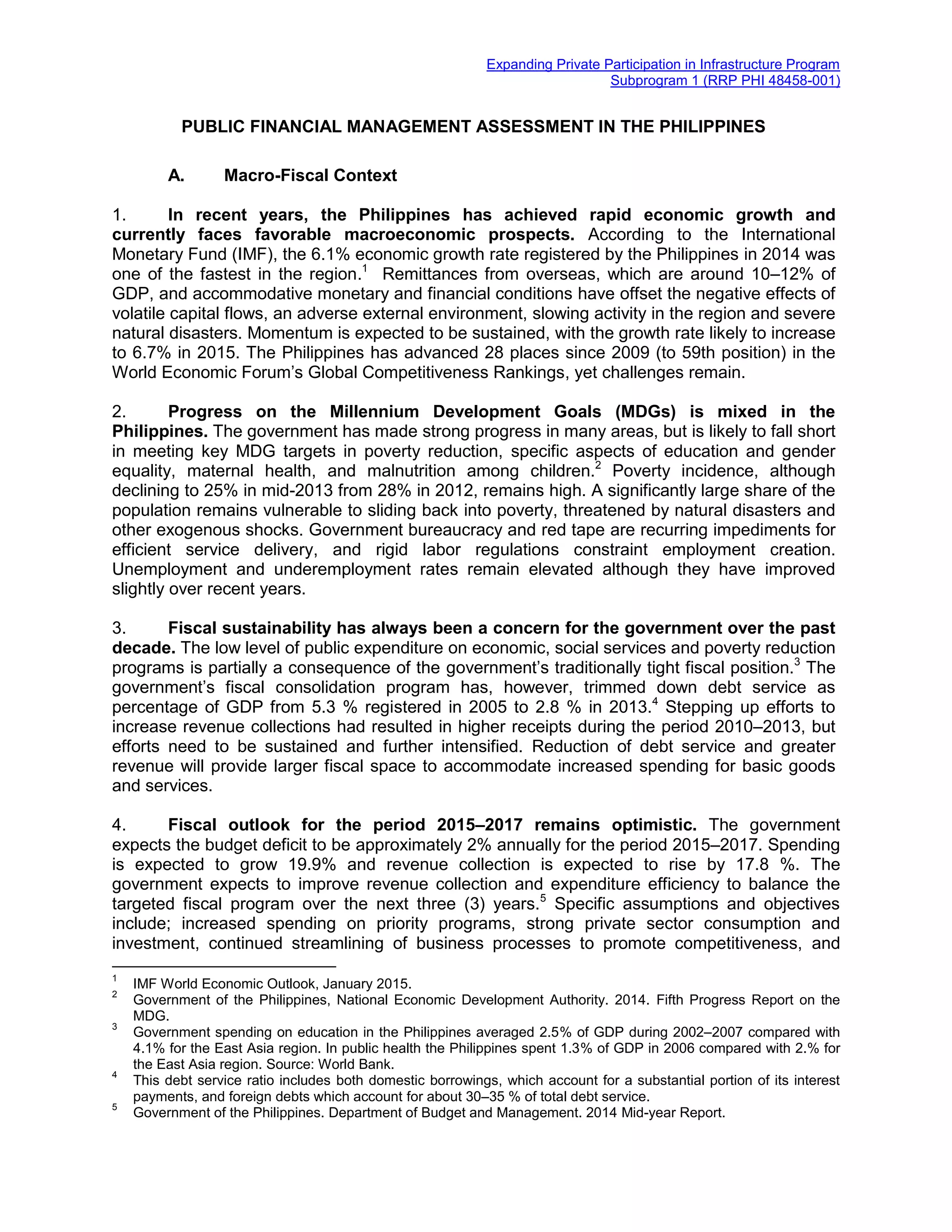 Public financial management assessment in the philippines | PDF