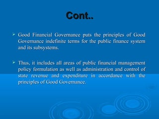 Public Financial Management Reform presentation | PPT