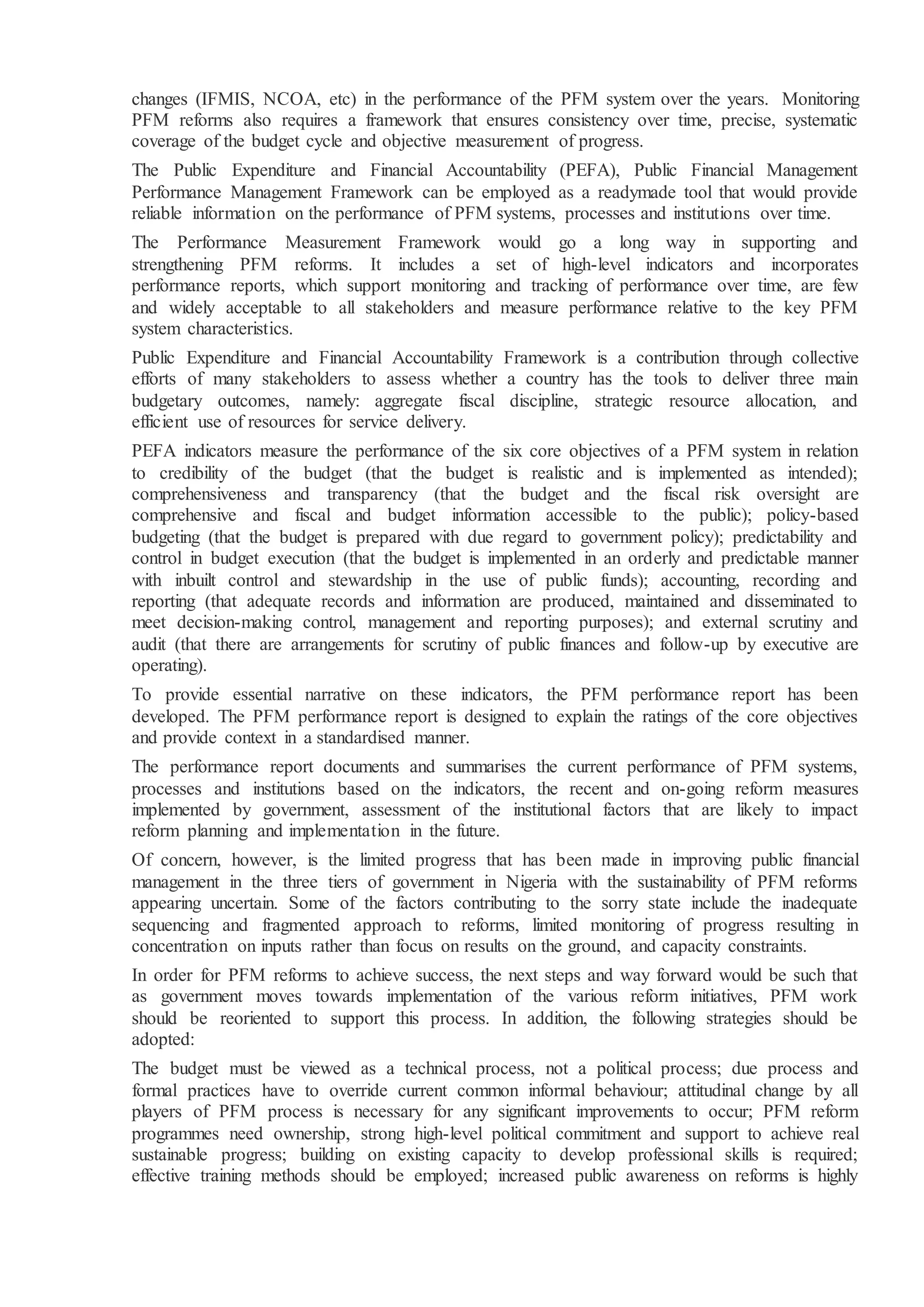 Public financial management reforms | DOCX