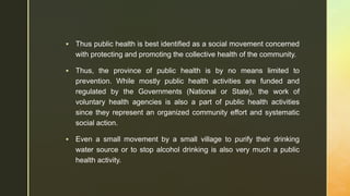 Public health: Definition & Concept