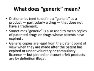 Public health and intellectual property | PPTX