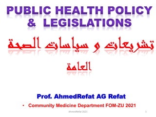 AhmedRefat 2021 1
Prof. AhmedRefat AG Refat
• Community Medicine Department FOM-ZU 2021
 