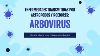 Here is where your presentation begins
ENFERMEDADES TRANSMITIDAS POR
ARTROPODOS Y ROEDORES:
ARBOVIRUS
 