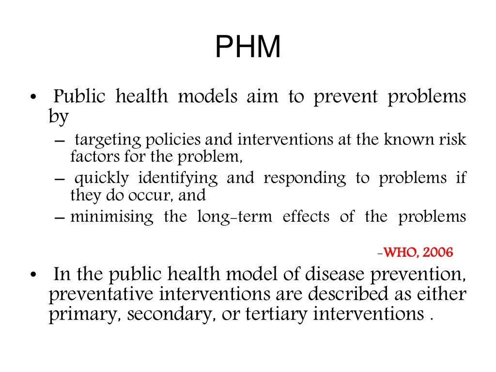 Public health model