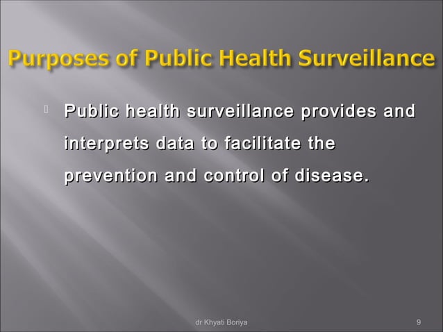 Public health surveillance | PPT