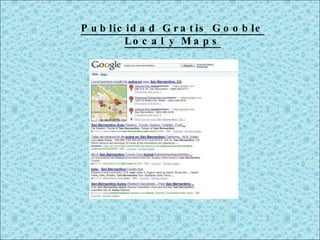 Publicidad Gratis Gooble Local y Maps 