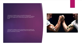 • Percepción: la medida en que un consumidor siente que está
comprometido como un participante activo en un diálogo de marketing,
en lugar de un objetivo de un ventas directas agresivas o esfuerzo de
marca.
• Interacción: la medida en que los consumidores están facultados para
responder a comunicaciones de marketing a través de canales preferidos
que son convenientes y accesible.
 