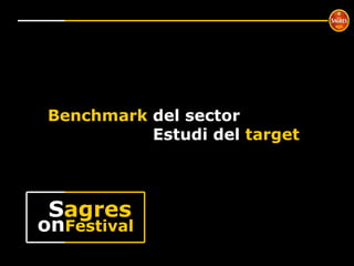 Benchmark  del sector Estudi del  target on Festival S agres 