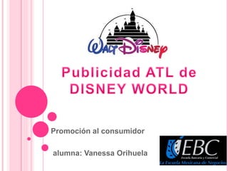 Promoción al consumidor
alumna: Vanessa Orihuela
 