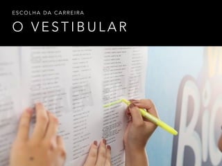 O V E S T I B U L A R
E S C O L H A D A C A R R E I R A
 