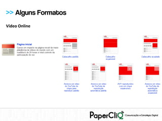 >> Alguns Formatos
Vídeo Online
 