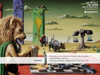 Publicidade e arte apresentação