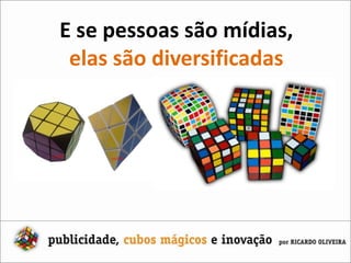 Aproveitar o potencialdo seu público prosumidor(produtor/consumidor)é essencial, pois oinfinito está aí: todos são mídias.